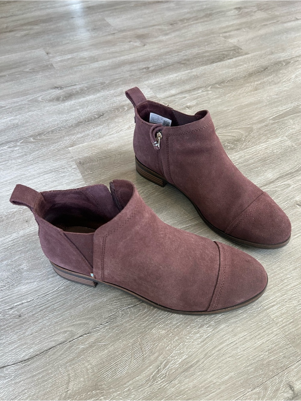 Toms Plum Suede Ankle Booties - Women's